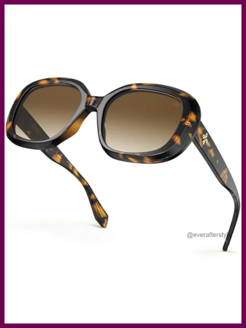 Oversized Square Sunglasses for Women TR90 Frame UV400 Blue Light Protection